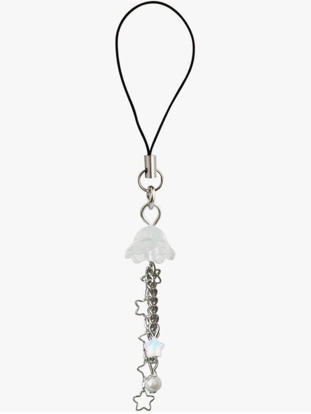 Agromusk Jellyfish Phone Charm Y2K Beaded Strap Star Pearl New